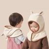 Infant Winter Scarf Hat with Neck Protection Heat Hooded Accessory for Cold Weather Boys Girls 2 To 6 Years Old Gift  Pink