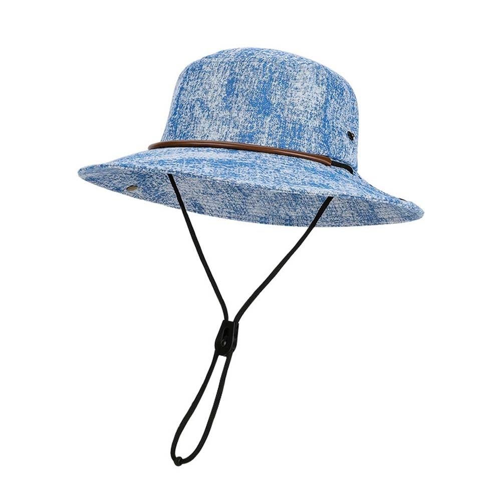 Sombrero Denim Fisherman Hat Breathable Fishing Cap Sun Cap Sunshade Cowboy Hat  Travel светло-синий