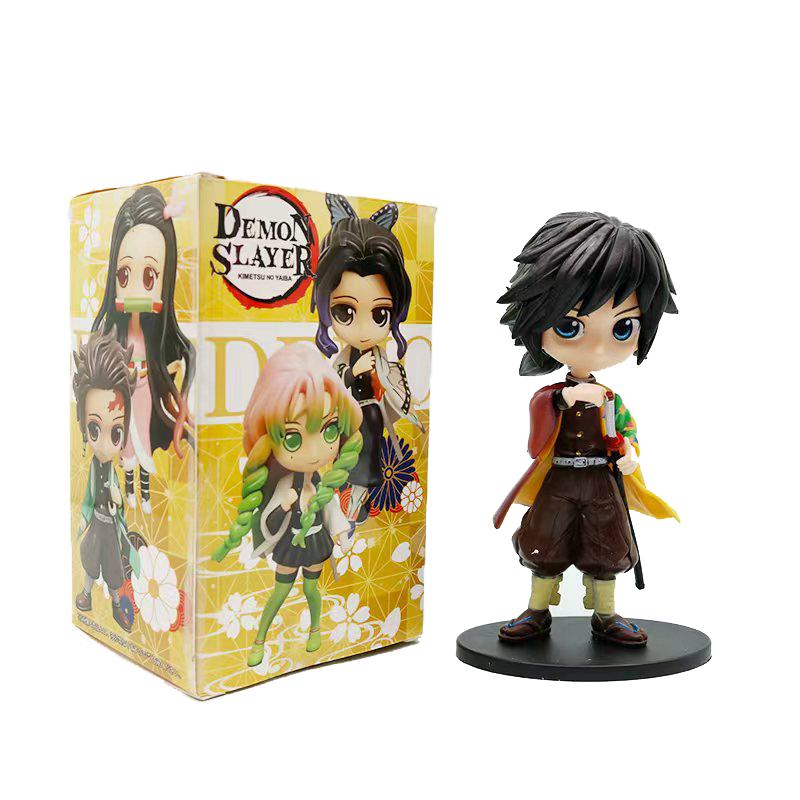 8pcs Anime Demon Slayer blind box Tanjiro Kamado Nezuko cartoon figure PVC model ornament child Christmas Halloween gift