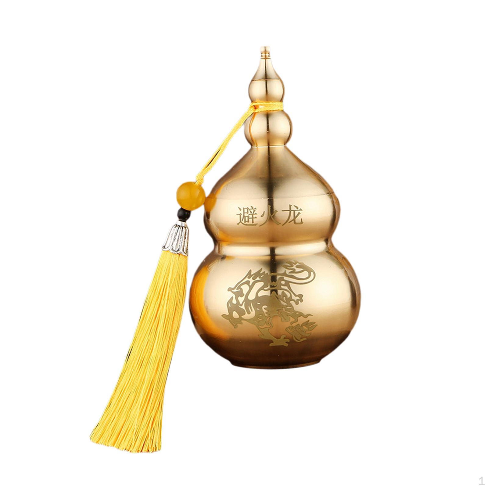 

Антикварное китайское медное украшение в виде тыквы с открытой крышкой, ремесленные изделия, коллекционный орнамент, поделки для дома Yellow Tassel