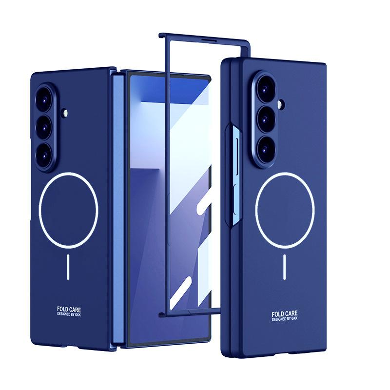 

For Samsung ZFold 7 Phone Case Thin Magnetic Suction Wireless Ring Shell Film Integrated Ultra-thin Flip Cover Simple Style Protection Phone Case M-Fold7