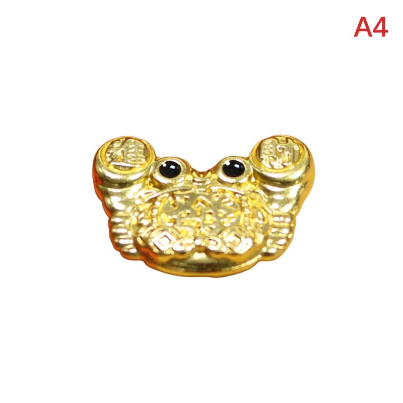 Fengshui Lucky Crab Wallet Charm Money-Biting Crab Ornaments Decor With "Daily Wealth" For Longevity Financial Stability