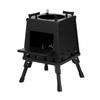 Square Firebox with Cooking Shelf Foldable Camping Folding Legs Ventilated