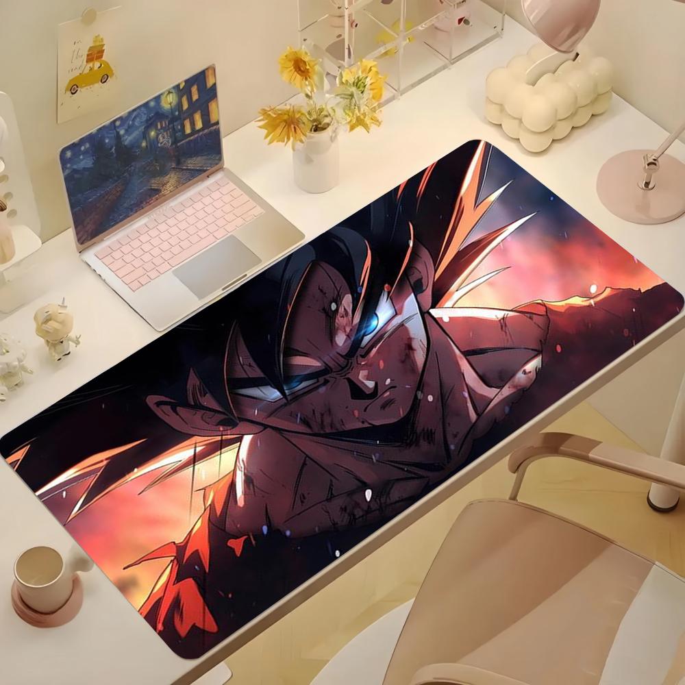 Dragon Ball Son Goku Mauspad PU-Leder Anime-Merchandise Japanischer Anime Große Größe Schreibtischunterlage Genähte Kante