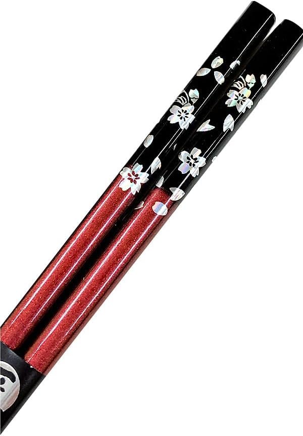 Chopsticks Cherry Blossom Unisex Size Domestic Paulownia Box with Wrapping Grandpa Grandma Dad Mom Present Gift Celebration Thank You Return Starting