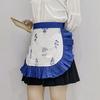 Cotton Half Apron with Daisy Print & Lace Hem Breathable Adjustable