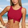 1Pcs Women's full coverage bikini gathering swimsuit top sports bra swimsuit top