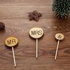 3 ks Toppery na dort Ekologické dřevěné toppery na dezerty, muffiny s anglickými písmeny pro narozeniny