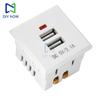 5V 2.1A Dual USB Power Socket Embedded Desktop Socket USB Charging Panel Module For Mobile Phones Tablets Ipad Chargers