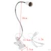 E27 Flexiable Light Holder Socket Simple Switch Design Clip Lamp EU Plug