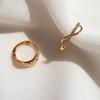 Women's Tapuho Twisted Hoop Earrings (One-Touch Style)