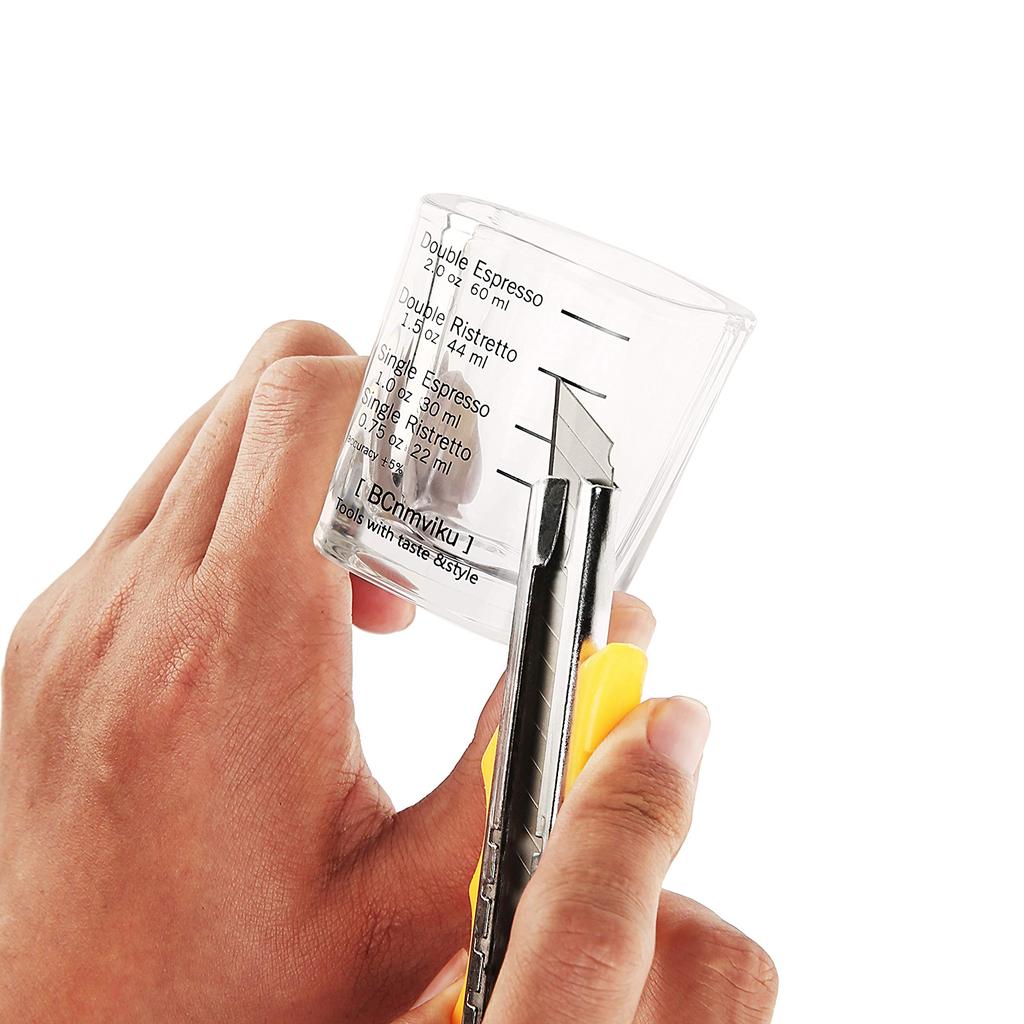 Yuhin Online Shop Espresso Shot Glass, 60ml2oz Measuring Cup with Graduated Measuring Cup, Thick Tempered Heat-Resistant Glass, Sake Glass, Wine