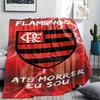 1PC Clube De Regatas Do Flamengo Patterned Flannel Blanket Suitable For All Seasons for Home Decor Warmth and Comfort Gifts Holiday Present