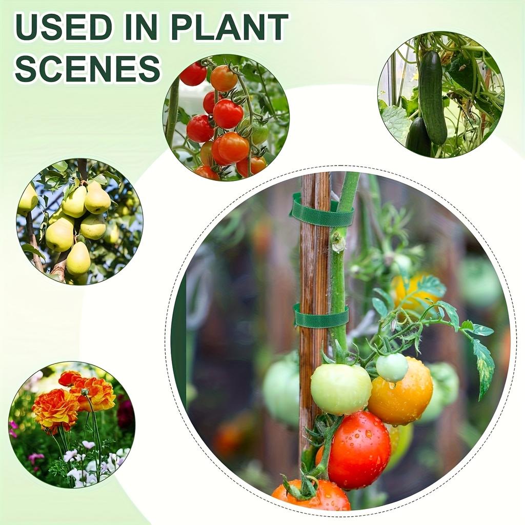 1/10/20/30PCS Reusable Adjustable Plant Ties, Green for Climbing Plants, Support and Garden Maintenance