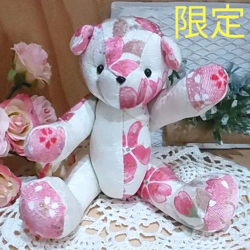 [USED] Hand-sewn stuffed toy, Shiro Yuzen-chan, Usagi no Kuma-ya, Teddy bear, handmade