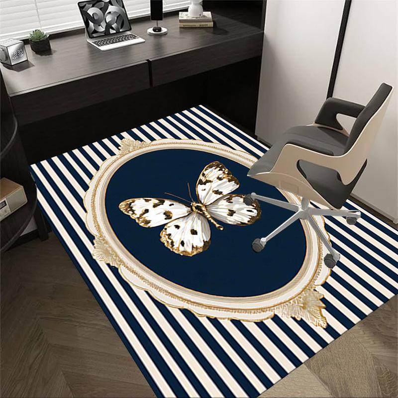 1pc Butterfly Frame Area Rug Soft Flannel Floor Mat for Living Room, Bedroom and Carpet, Sofa Coffee Table Floor Mat, Decorative Rug q23