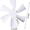 Unifizz 6 inch Replacement White Vent Fan Blades for RV Bathroom Vent Fan,fits for Heng's,Elixir,Ventline and Jensen roof Vents and Range Hoods or