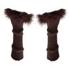 Punk Subculture Gloves Sleeves for Halloween Party Feathered Fingerless Gloves