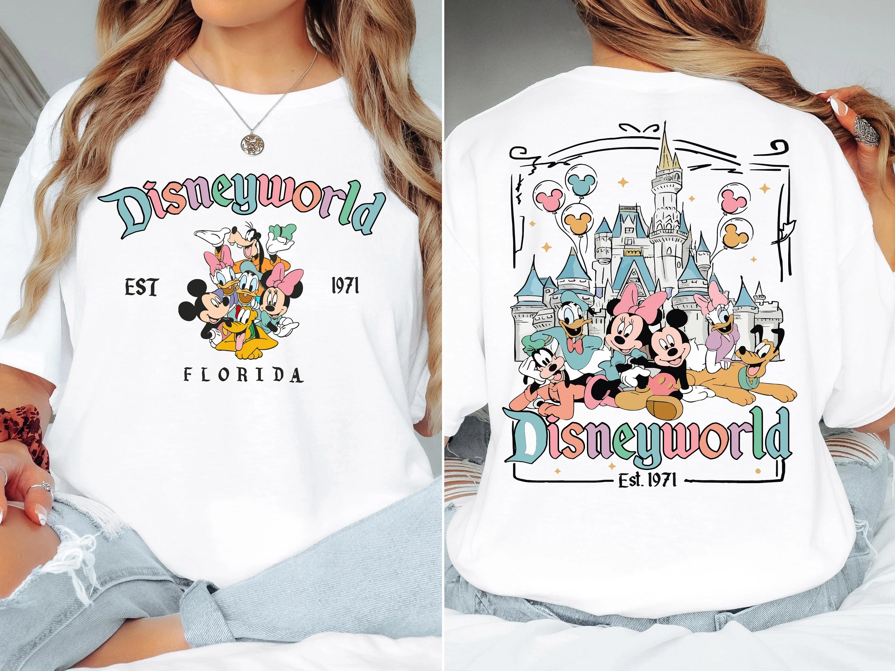 

New World EST 1971 Florida Magic Kingdom WoUnisex High Quality Short Sleeve Shirt Fashion Casual Loose Versatile TShirt S