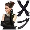 1 Paar Hohelastische Spandex Sonnenschutz Lange Handschuhe Party Nachtclub Hochzeit Performance Schwarze Handschuhe