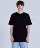 BASIC HOUSE Uni Layered Round Neck Short Sleeve Tee Long Length (+7Cm) Black Lats0106