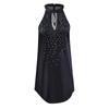 Women Dresses Summer Pleated  Boho Dress Cute Sleeveless Flowy Beach Straight Tee Dress Round Neck Dress