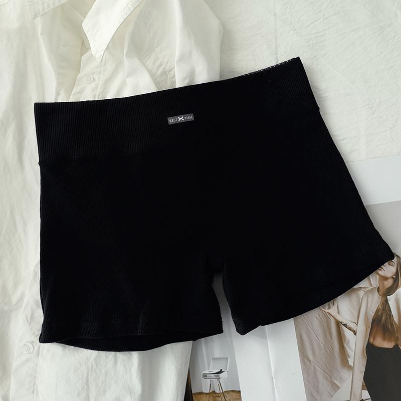 2025 Women's Antibacterial Cotton Safety Shorts - Three-in-One, Breathable, White