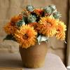 Artificial Flowers Durable Plastic Bouquet Party Arrangements Centerpiece Easter Decoration Thanksgiving Day Autumn Harvest