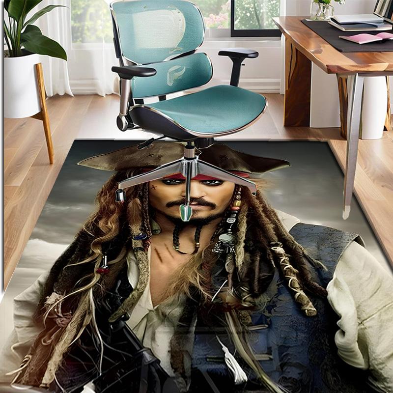 Captain Jack Sparrow Pattern Rug, Indoor/Outdoor Mat, for Picnic, Gameroom, Bedroom, Office, Living Room, Home Decor Carpet, Birthday Gift