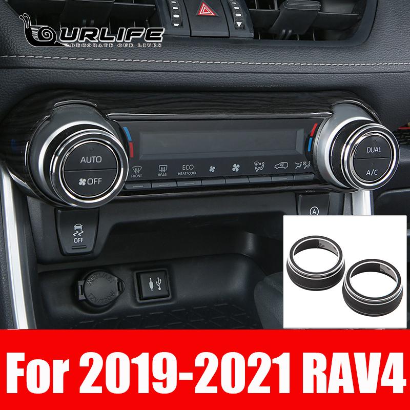 For Toyota RAV4 XA50 Car AC Climate Control Knob Trim Button Cover Auto Accessories 2Pcs Car AC Control