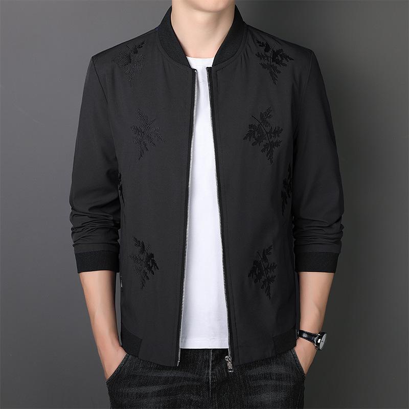 

Мужская повседневная куртка Куртка Новый стиль Мужская куртка в корейском стиле Бейсбольная форма Приталенная Большого размера Мужская одежда 4XL чёрный
