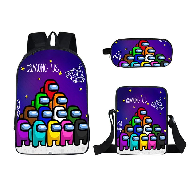 Among Us Backpack Set For Kids Stylish And Practical 3-piece School Accessory Bundle