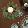 Christmas Candle Ring Decoration Holder for Celebration Kitchen Party Style A