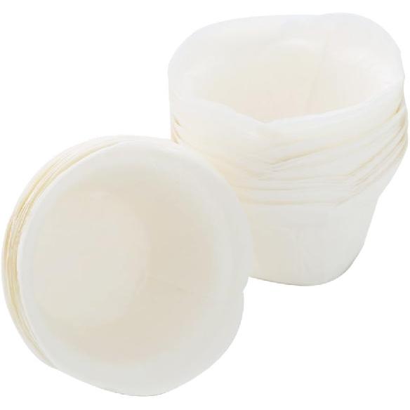 Cupcake Liners Baking Muffin Paper Baking Cups for Weddings, Birthdays, Baby Showers (White 50pcs)