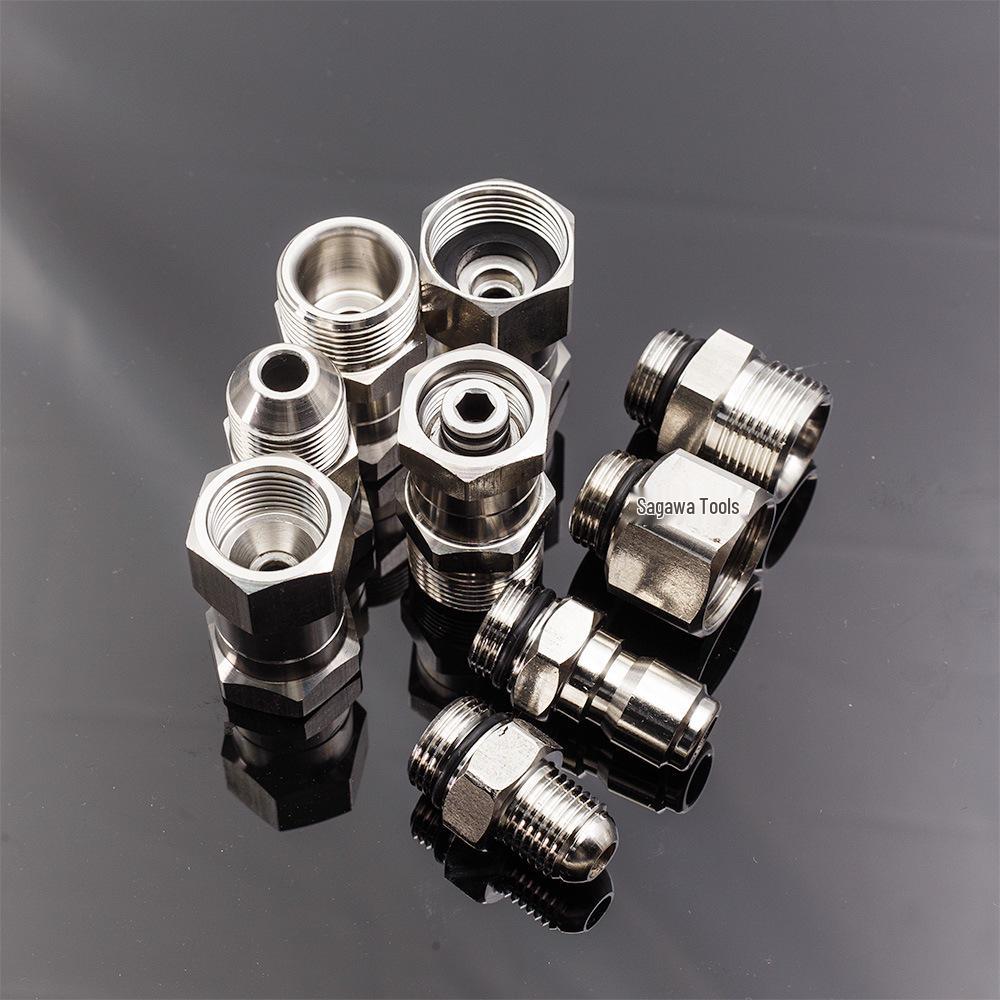 3/8" Anti-Tangle High-Pressure Washer Rotating Water Gun Connector, Stainless Steel, M14/M18/M22.