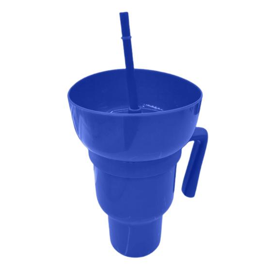 Snack And Drink Cup with Straw Lightweight Stadium Tumbler Portable Reusable Snack Tumbler Bowl for Family Gatherings Picnics