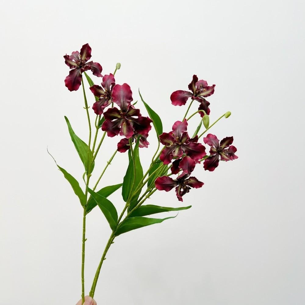 Realistic Simulation Silk Flowers Long Branch Faux Flower Luxury Fake Iris Stem  Party Decor