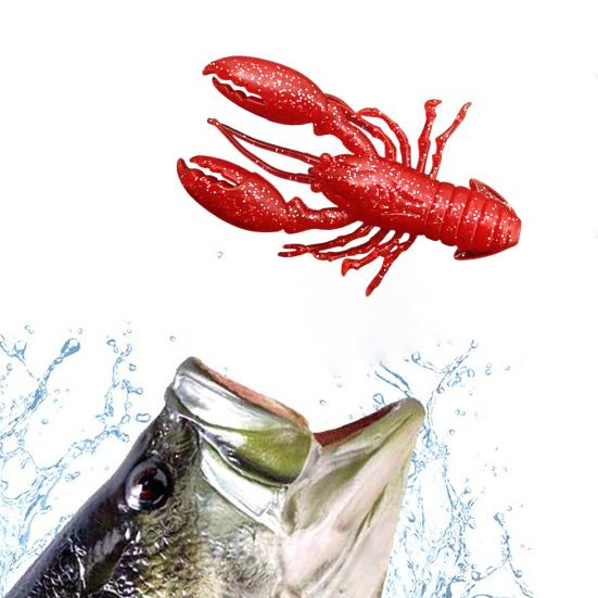 8Pcs Soft Baits Fishing Lures Realistic Looking Vivid Color Mini Size Portable Shrimp Fake Baits Artificial Lures