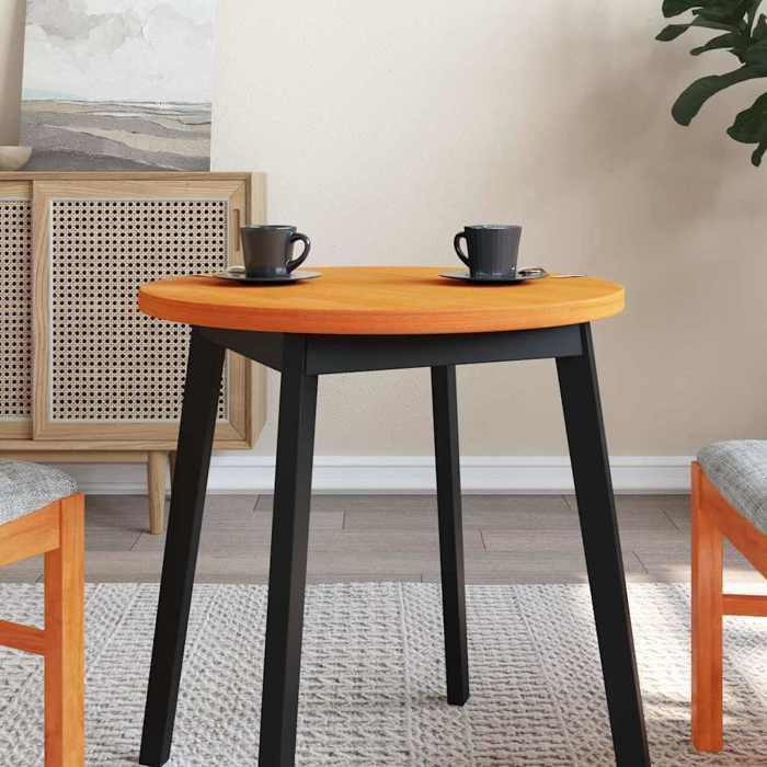 VidaXL Round Table Top Wax Brown Ø60x2.5 Cm Solid Pine Wood, Wooden Table Top, Round Table Top, 847127