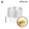 10Pcs Puto Cake Mold Aluminum Alloy Egg Tart Cup Cupcake Kitchen Baking Mold Mini Round Baking Oven Pan Pastry Dessert Mould