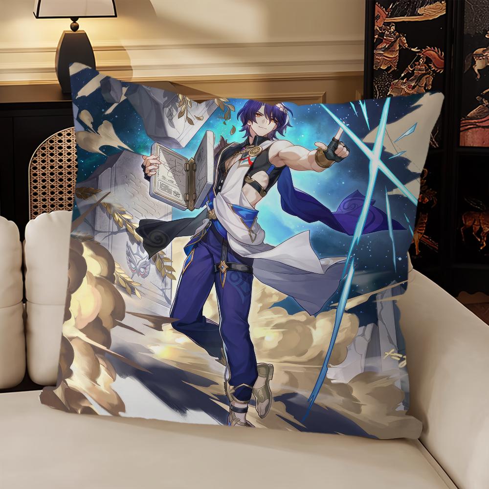 Classic Game Honkai Star Rail Dr. Ratio Sofa Living Room Bedroom Headboard Backrest Cushion Square Cushion Nap Time Pillow Case
