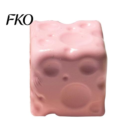 Stress Relief Tool Fake Cheese Squeeze Toy, Anxiety Cube Sensory Toy Slow Rising Pinch Home Office Relaxation Hand Exercise