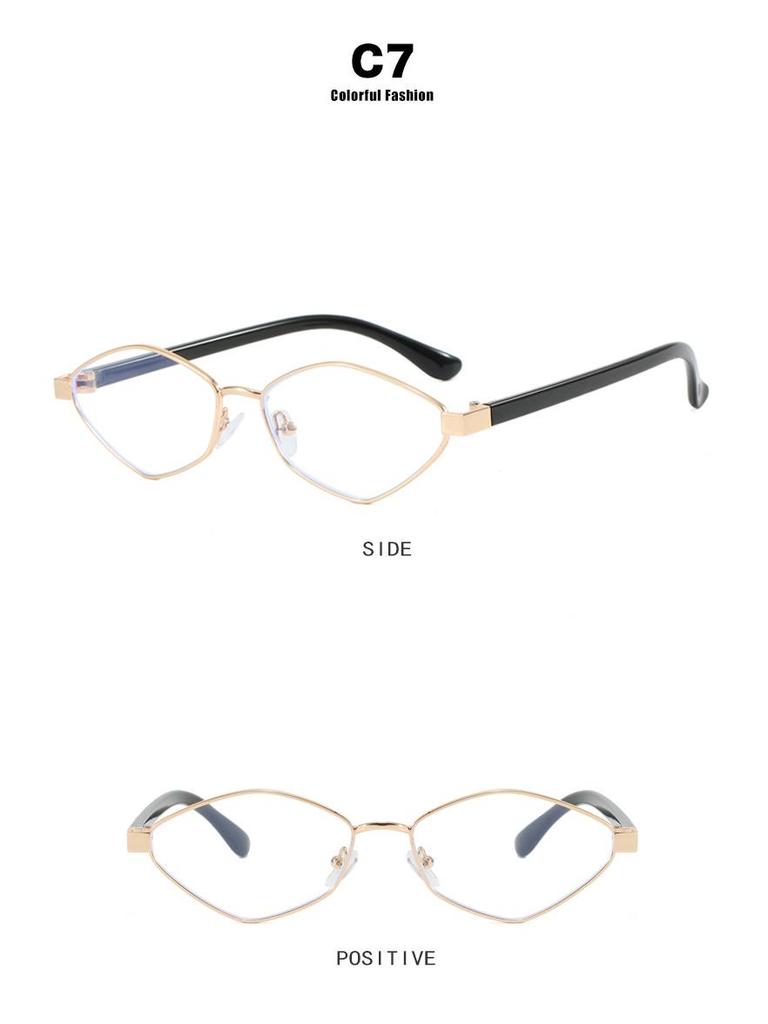 2024 High-End Small Frame Rhombus Cat Eye Polygon Sunglasses