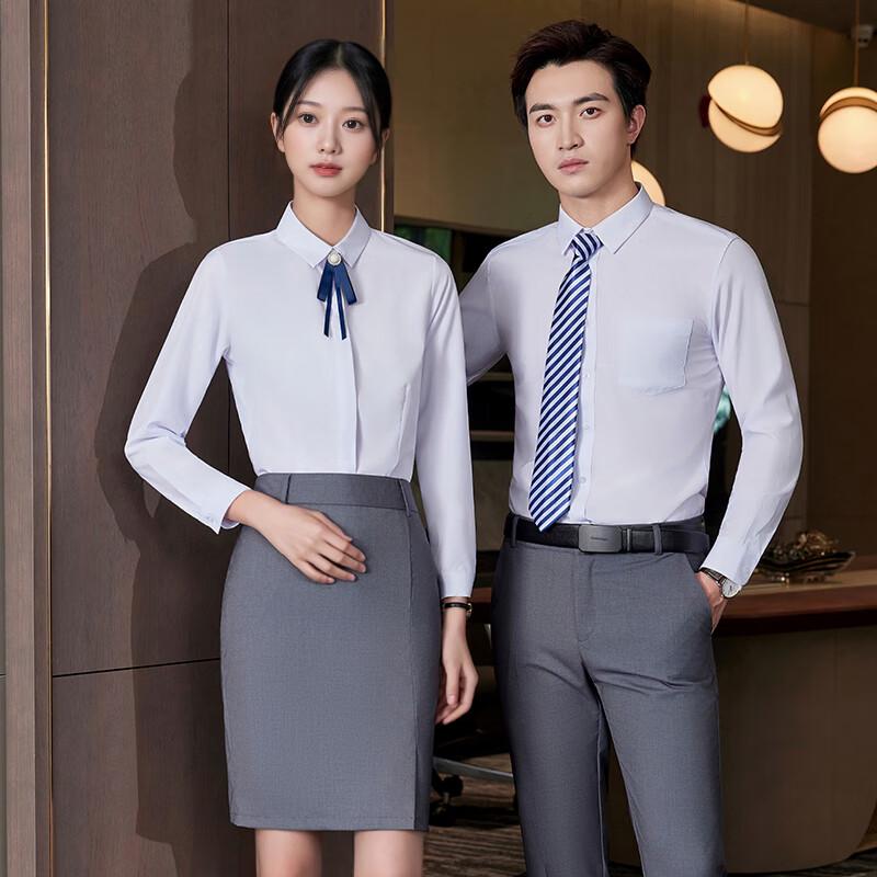 Унисекс рубашка с длинным рукавом для сферы гостеприимства 3XL