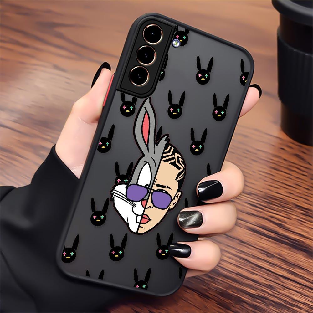 Bad Bunny S24 5G Case For Samsung S20 S21 FE S22 S23 S24 Ultra Cases Bunny Logo Funda Galaxy S23 Plus Matte Back Cover X 100pre