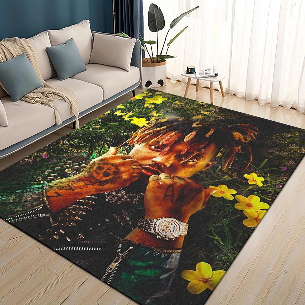 GORĄCY Juice WRLD 999 3D Legendarny Raper Gwiazda Dywanik Dywan do Salonu Sypialni Dekoracja Domu, Dzieci Zabawa Antypoślizgowy na Sofę Wycieraczka