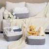 TcaFmac Storage Box Set of 35cm x 25cm x 17cm for Small and Other Basket, 3, (W) (D) (H), Laundry, Clothes, Toys, Items, Uses.