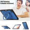 For Samsung Galaxy Tab S10 Lite Case Rotating Kickstand PC + TPU Shockproof Tablet Cover with Shoulder Strap