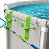 2 Soportes Ajustables para Poste de Piscina - Plástico Duradero, Perfectos para Piscinas Elevadas, Incluye Accesorios de Red para Piscina y Gancho para Cepillo, Accesorios para Piscina