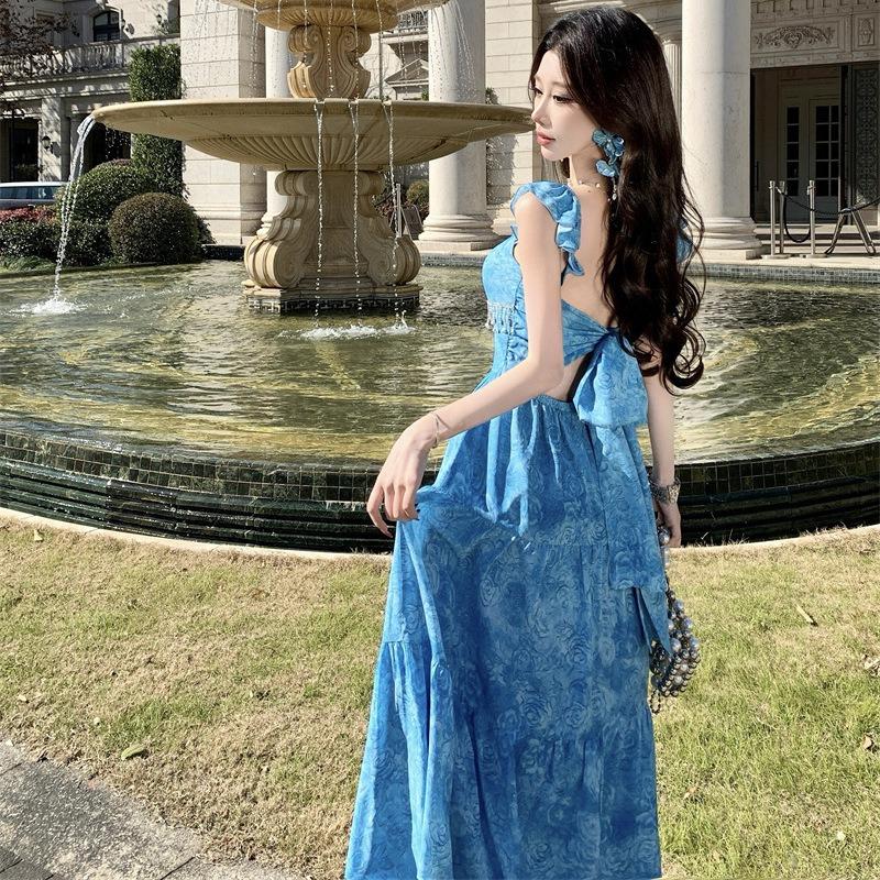 Sexy Backless Girl Chic Unique Beautiful French Waist High-end Birthday Dress Dress